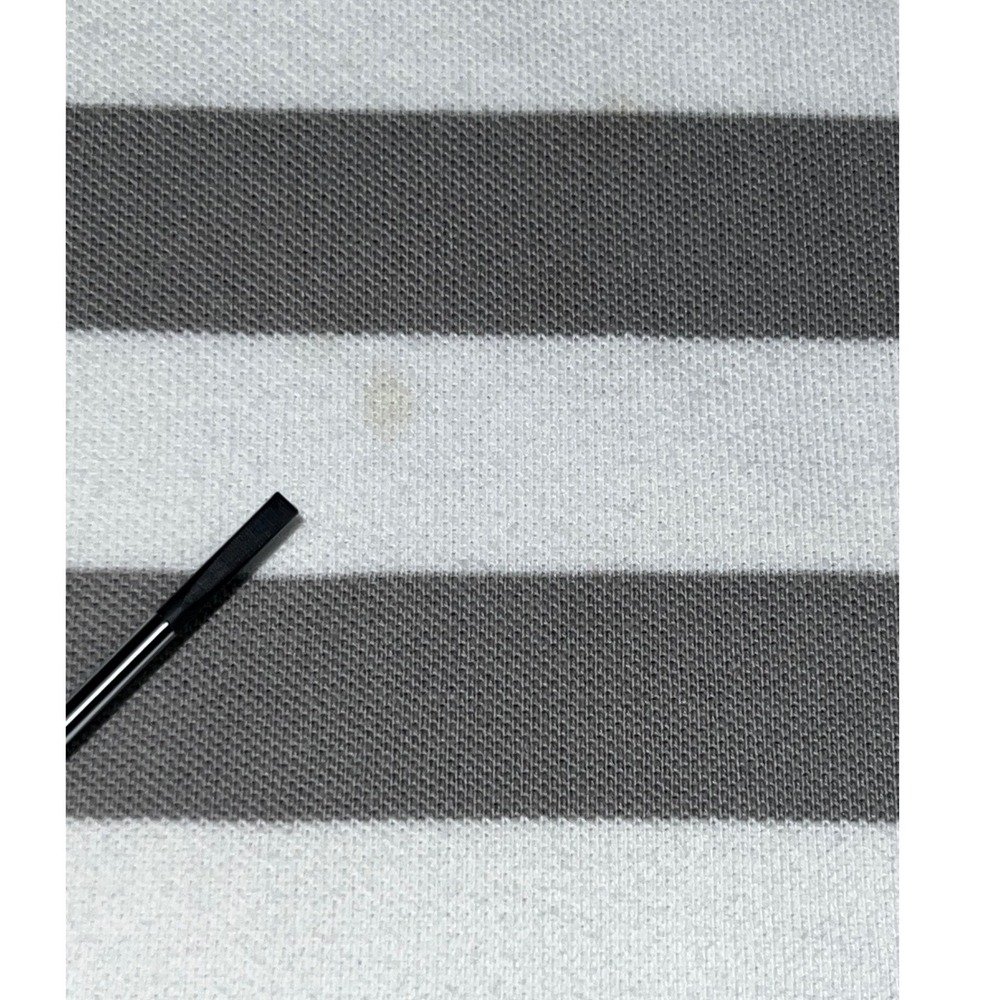 Polo Ralph Lauren Mens XL Grey White Striped Short Sleeve Cotton Polo Shirt - Picture 6 of 7